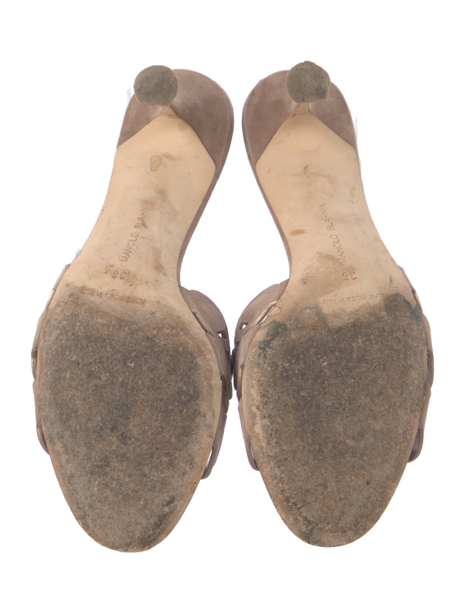 Manolo Blahnik Suede Slides